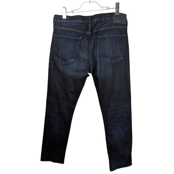 Citizens of Humanity Gage Jeans 36x33 Dark Wash Slim Straight Distressed Faded - Picture 2 of 10